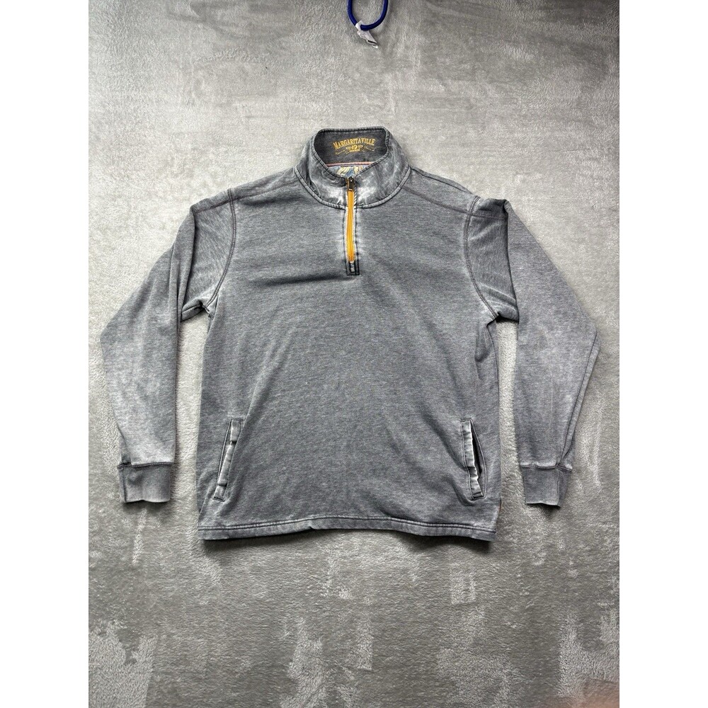 Margaritaville Quarter-Zip Pullover Sweatshirt Gray Men’s Large Casual Wear